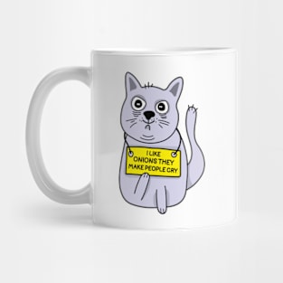 I like onions they make people cry Mug